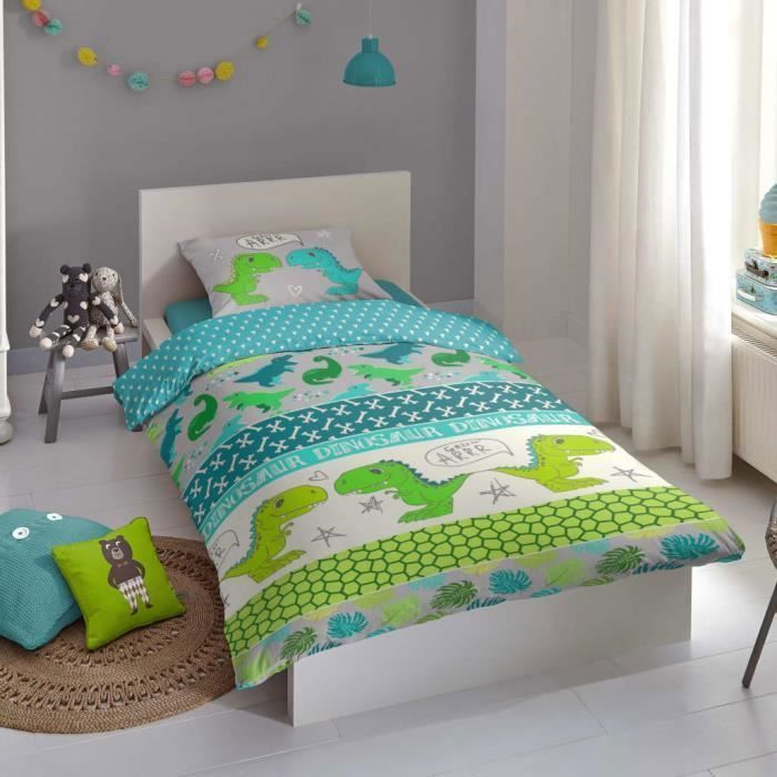 Good Morning Housse de couette pour enfants Dinosaur 140x200/220 cm
