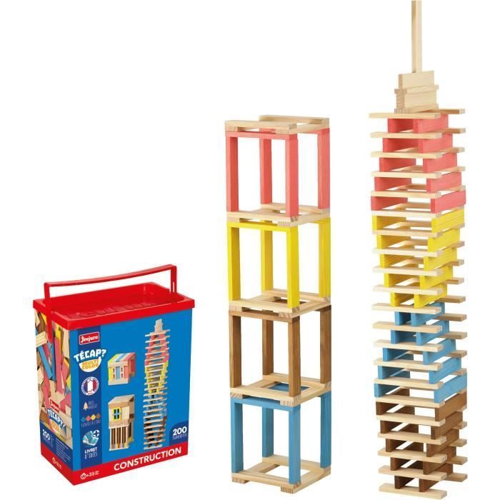 Técap Multicolor - Jeu d'équilibre et de construction - JEUJURA - 200 pièces