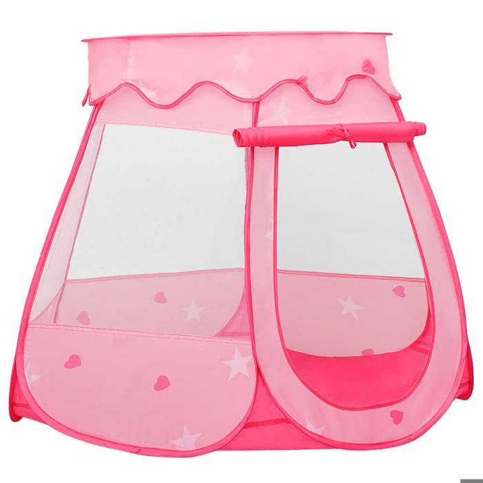 93673 VidaXL Tienda de juegos infantil rosa 102x102x82 cm