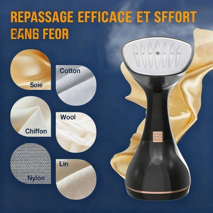 Défroisseur à main, portable Voyage Vapeur Steamer, 320ML, Débit vapeur 28g/min