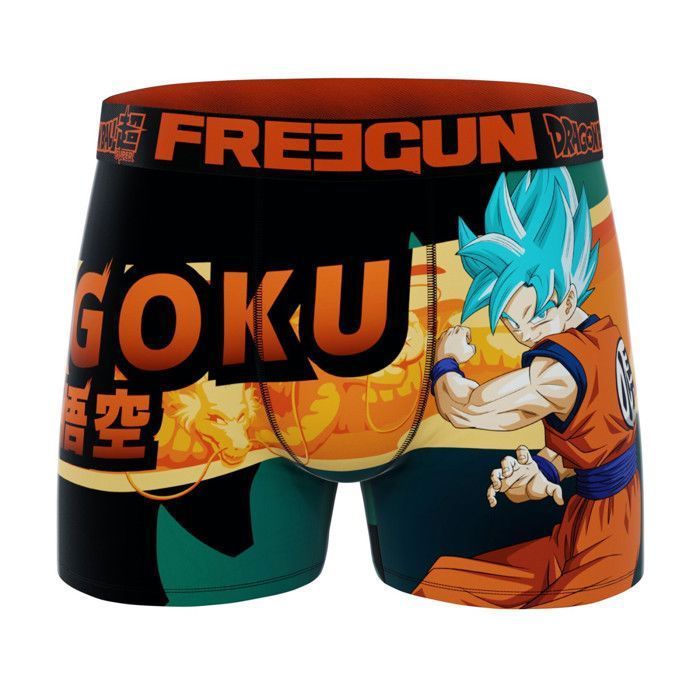 Freegun Boxer Garcon DRAGON BALL SUPER, Caleçon Garcon - Orange  (Lot de 3)