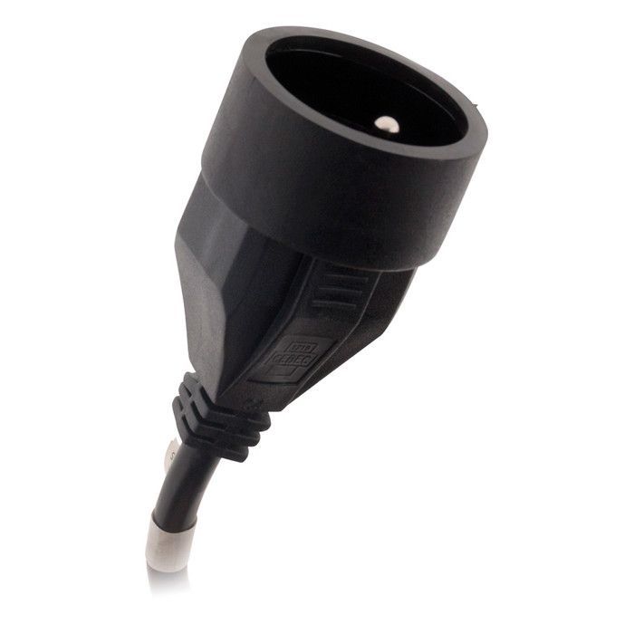 Cable de extensión 16A HO5VV-F 3G1.5mm² - Negro 5m - Zenitech
