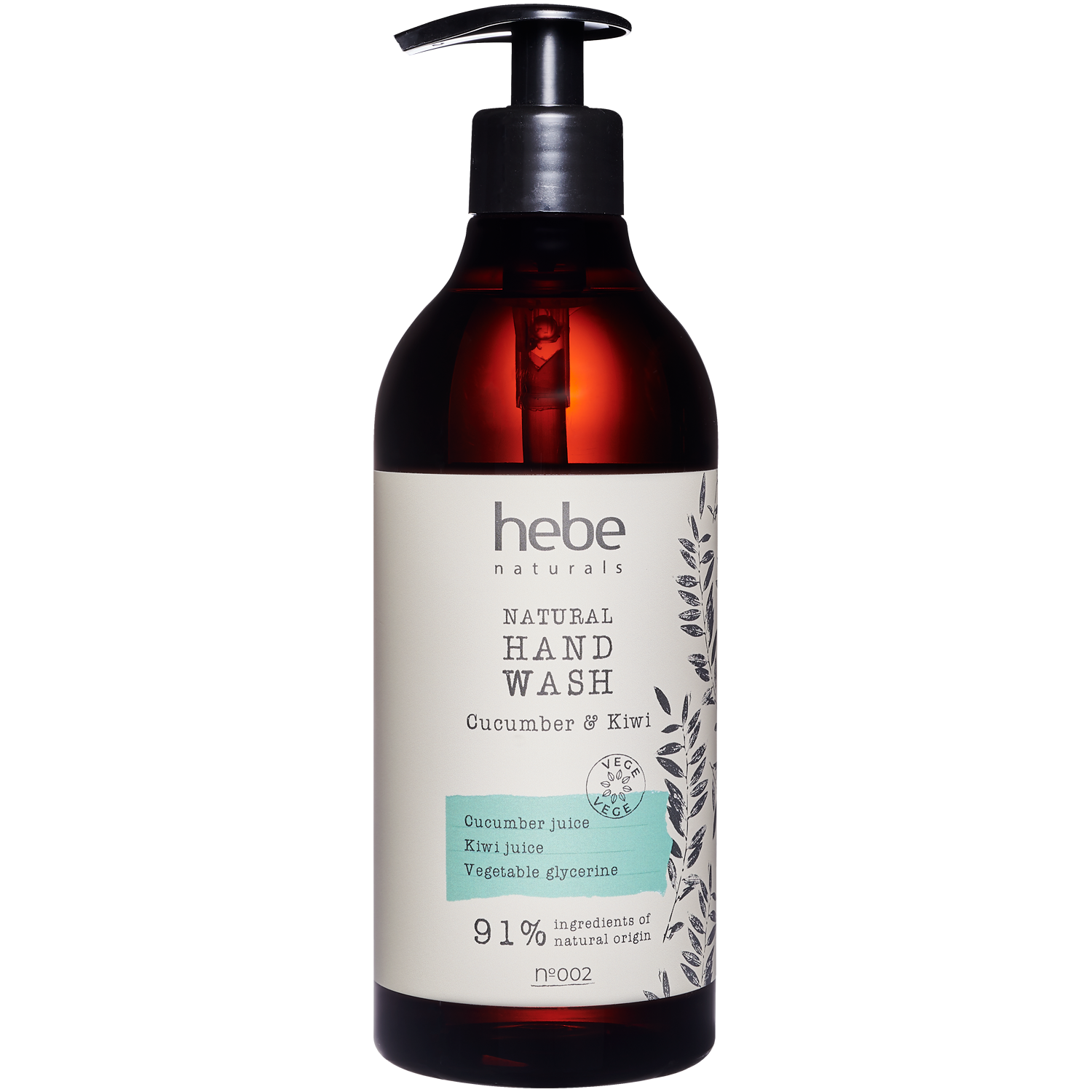 Hebe Naturals Natural Hand Wash Cucumber & Kiwi