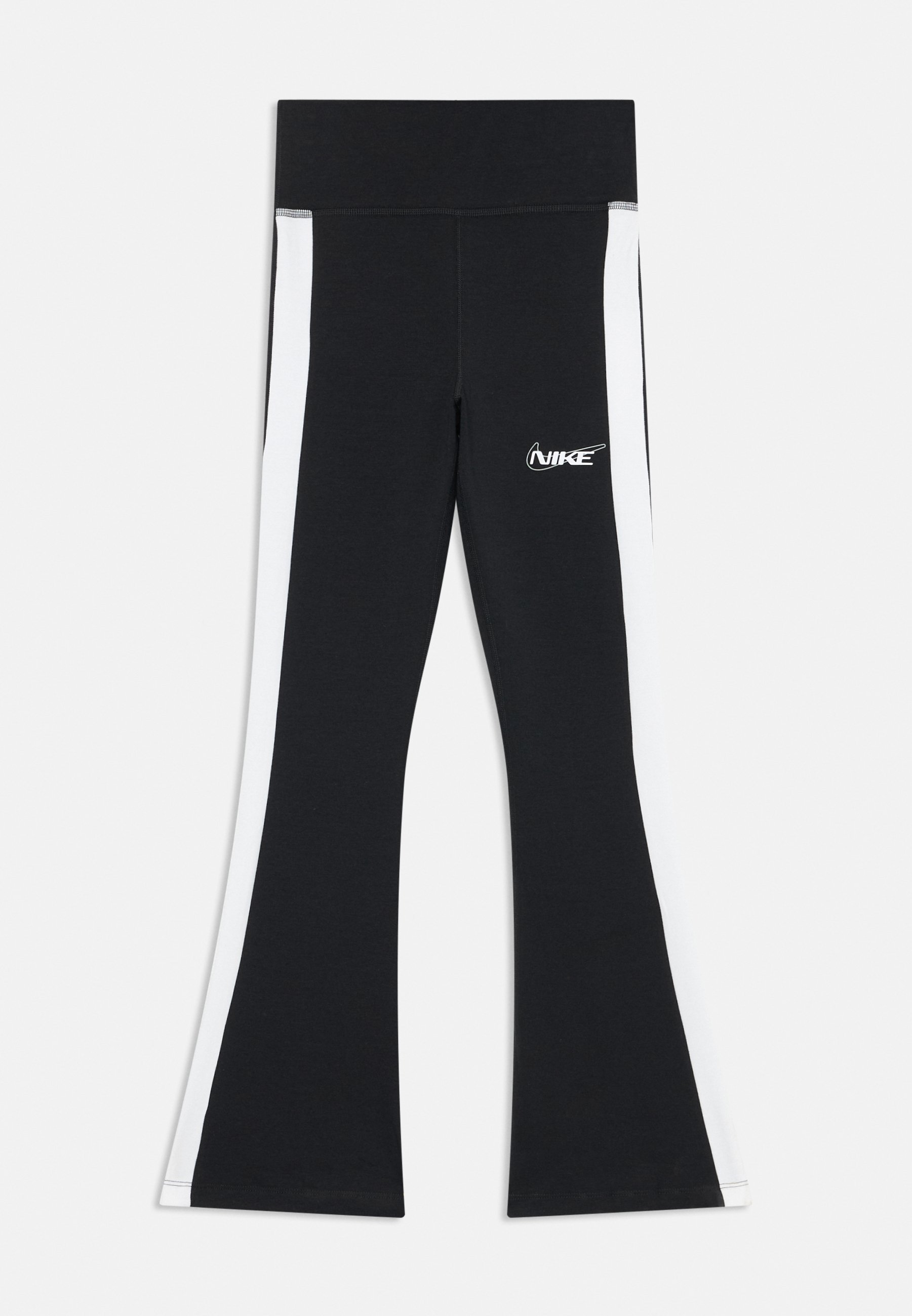 Nike Sportswear CLASSIC TIGHT FLARE - Leggings - Broek - zwart/wit