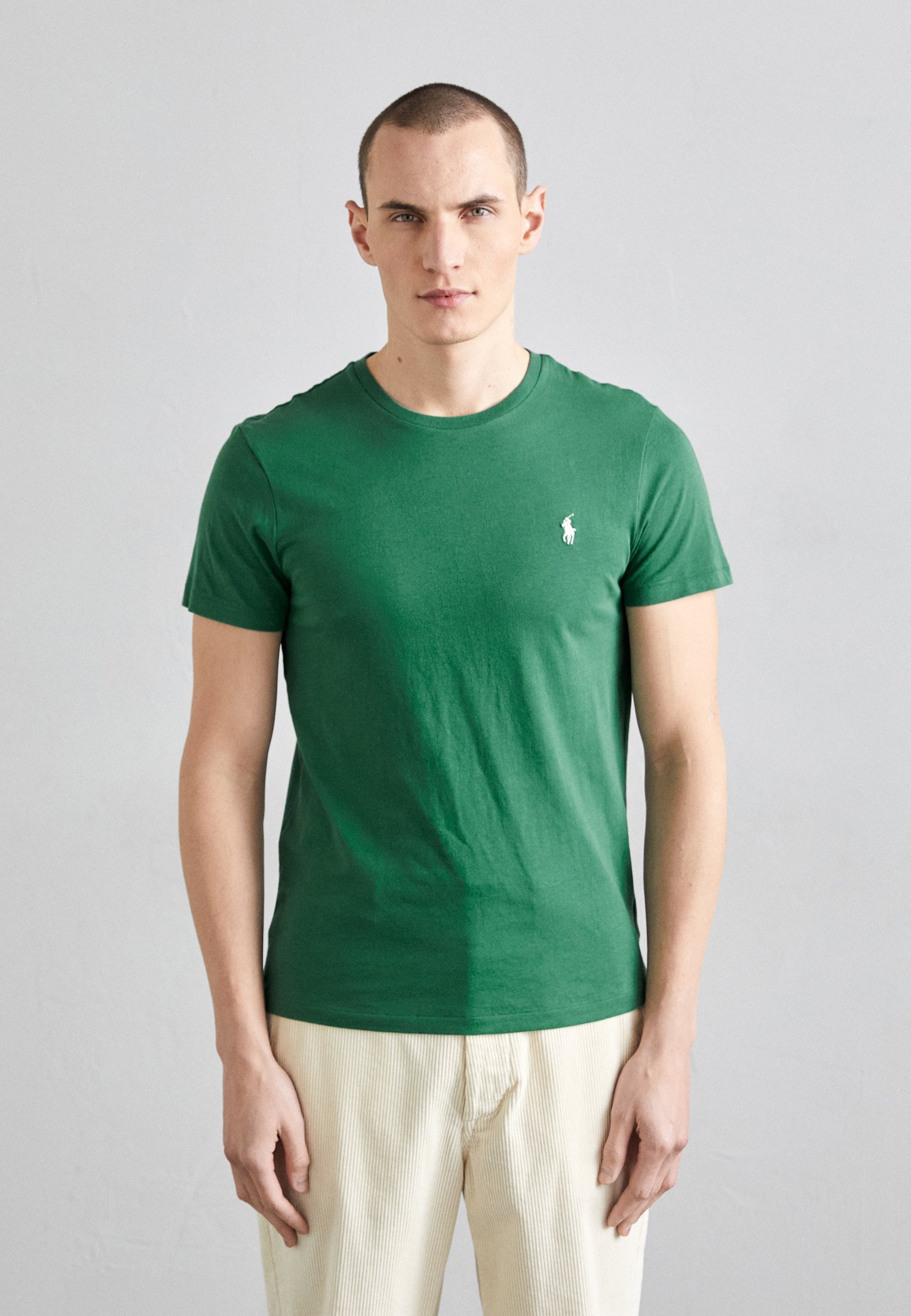 Polo Ralph Lauren CUSTOM SLIM FIT JERSEY CREWNECK T-SHIRT - T-shirt basic - verde antico