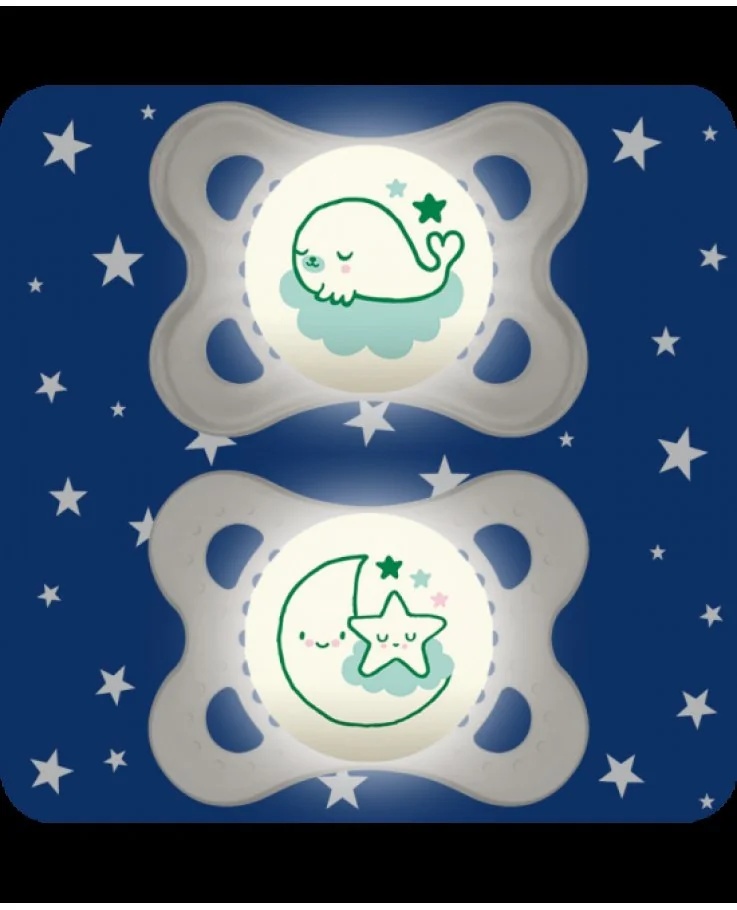 Chupete nocturno MAM Mam de 2 a 6 meses, doble luz neutra