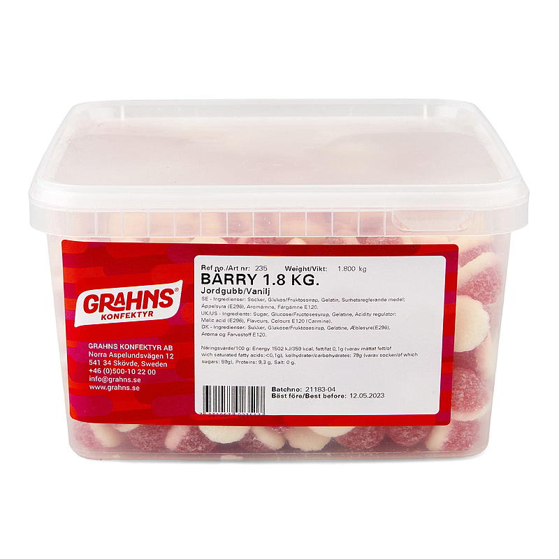 KnallGood Skumgelé Jordbær/vanilje 1,8 kg