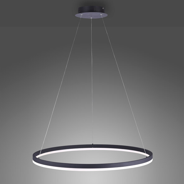 Κρεμαστό φωτιστικό LED Titus, Ø 80 cm, ανθρακί