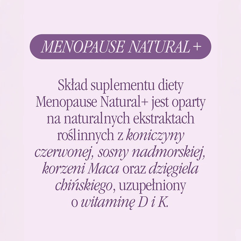 Капсуле дијететског суплемента Health Labs Care Menopause Natural+ за удобност током менопаузе
