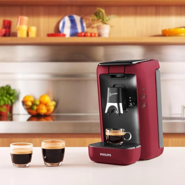 Koffiezetmachine met capsules - Philips - Senseo® Maestro - Waterreservoir van 1,2 liter - Rood - Fabrieksgarantie