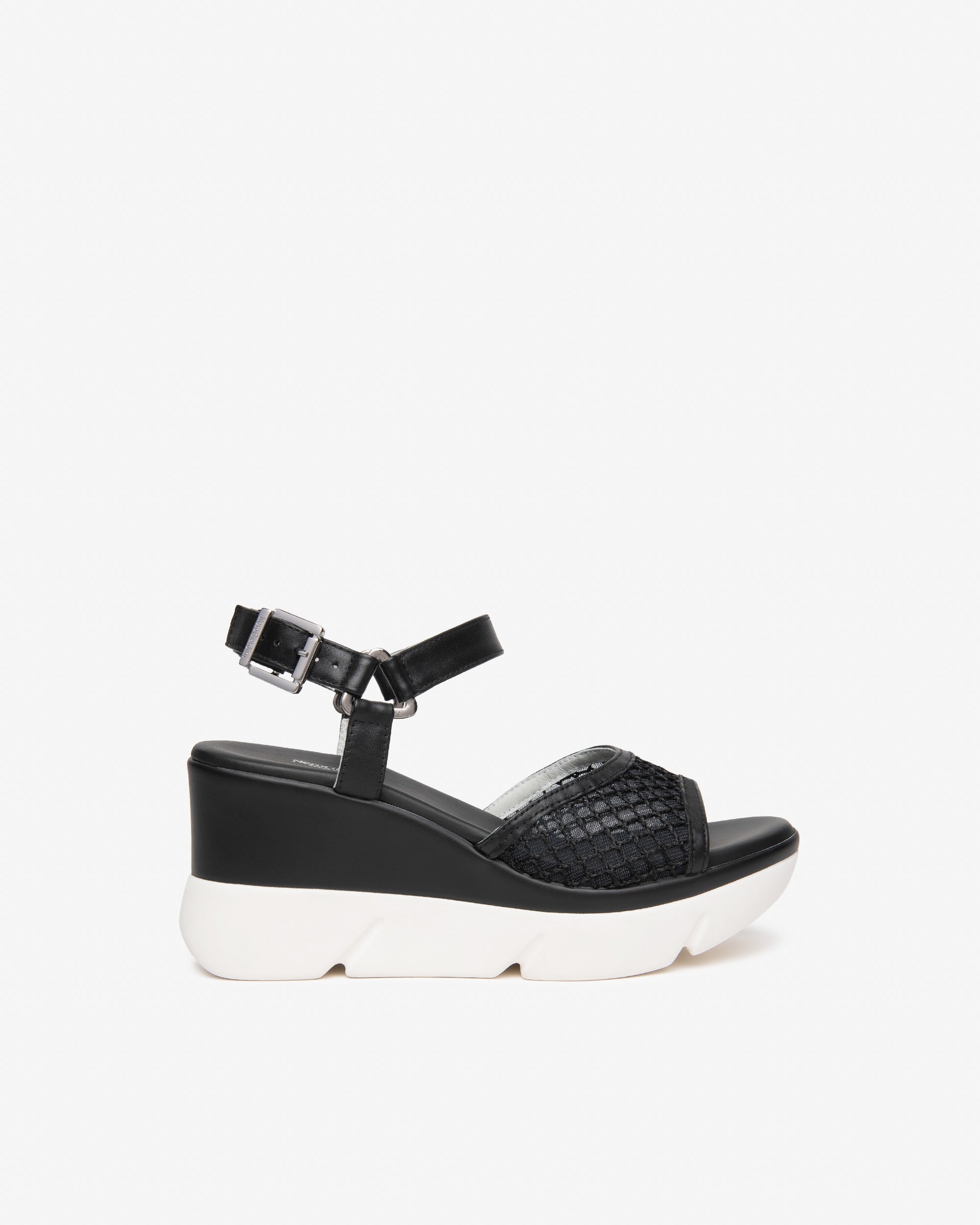 Damen-Sandalen aus Leder und Canvas