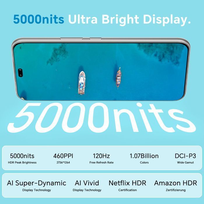 Smartphone 5G - HONOR 400 - 8 GB de RAM - 256 GB - Negro - Cámara Ultra HD de 200 MP con IA - Batería de 5300 mAh - Versión UE