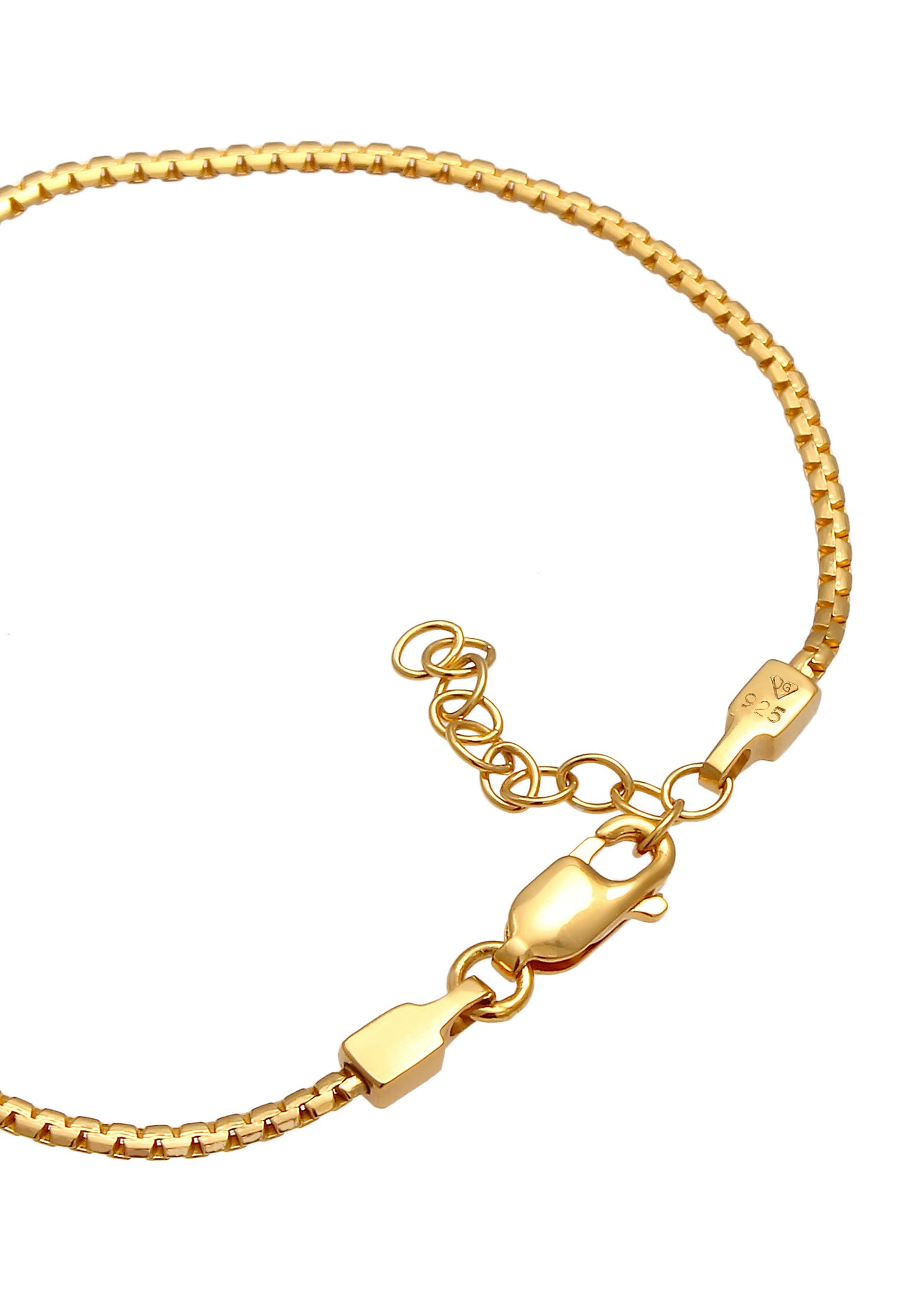 Elli Chaîne de serpent ovale pour dames Tendance de base plate en argent sterling 925