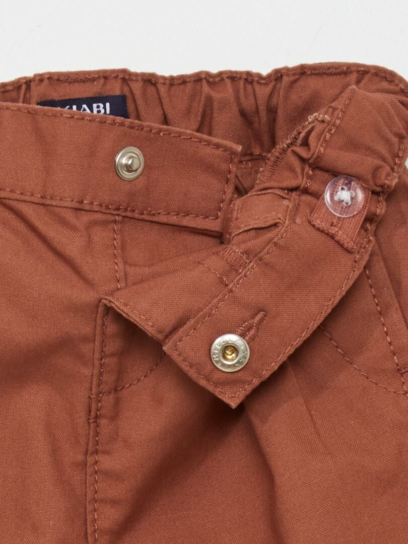Pantalones de algodón - MARRÓN