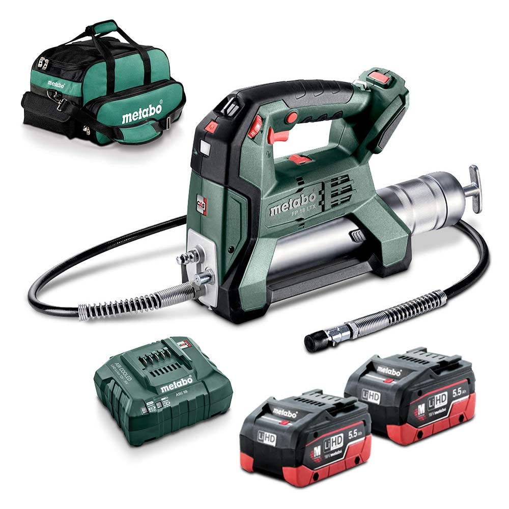 Kit de pistola de graxa METABO 18V 2 x 5,5Ah 450g AU60078902