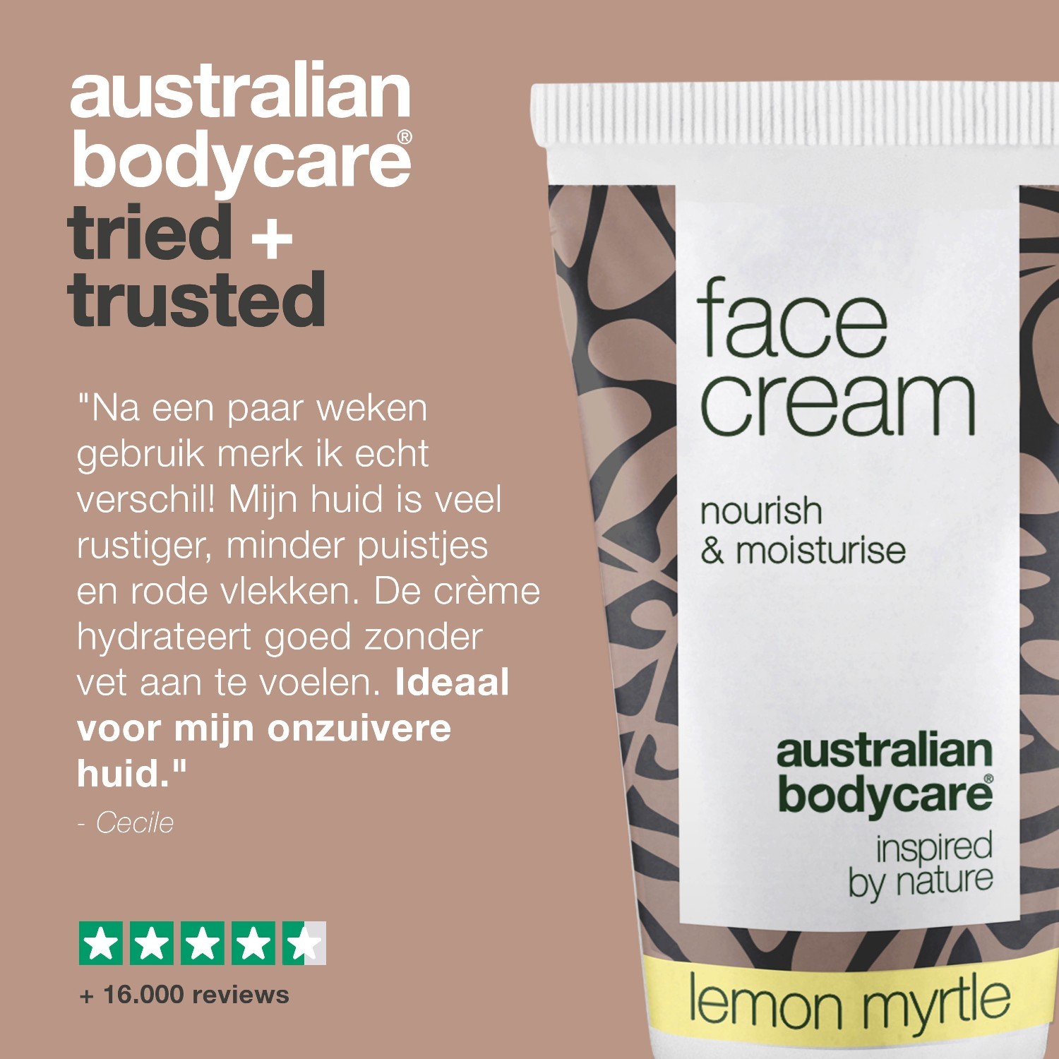 „Australian Bodycare“ citrinų ir mirtų veido kremas – 50 ml