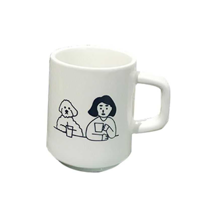 Mugs à café personnalisés, créatifs et amusants, pour les voyages, mugs expresso blancs, imprimés de dessins animés coréens, tasses pour couples, mugs à smoothie E5MKB