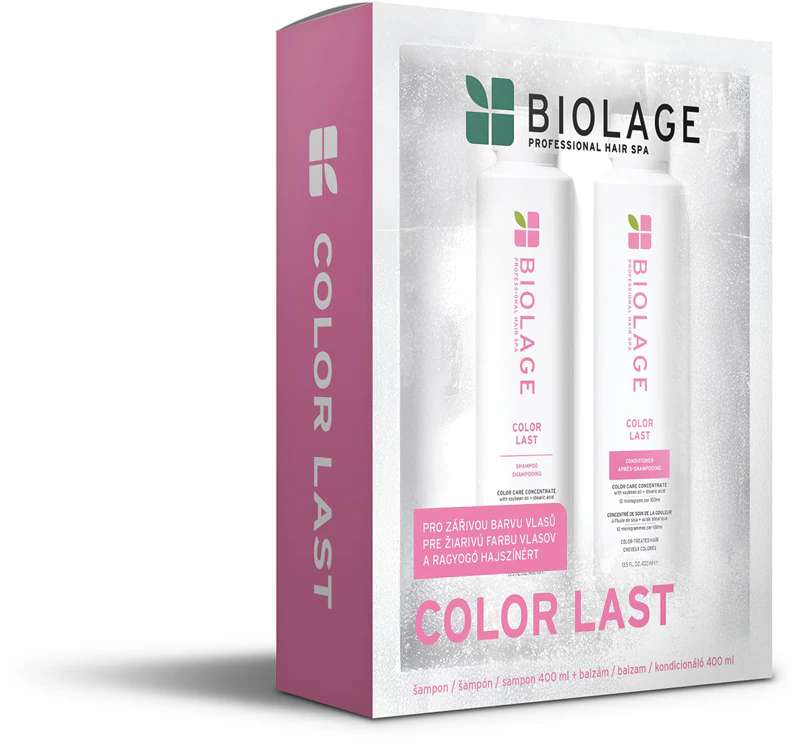 Kit de presente Biolage Essentials ColorLast para cabelos com coloração.