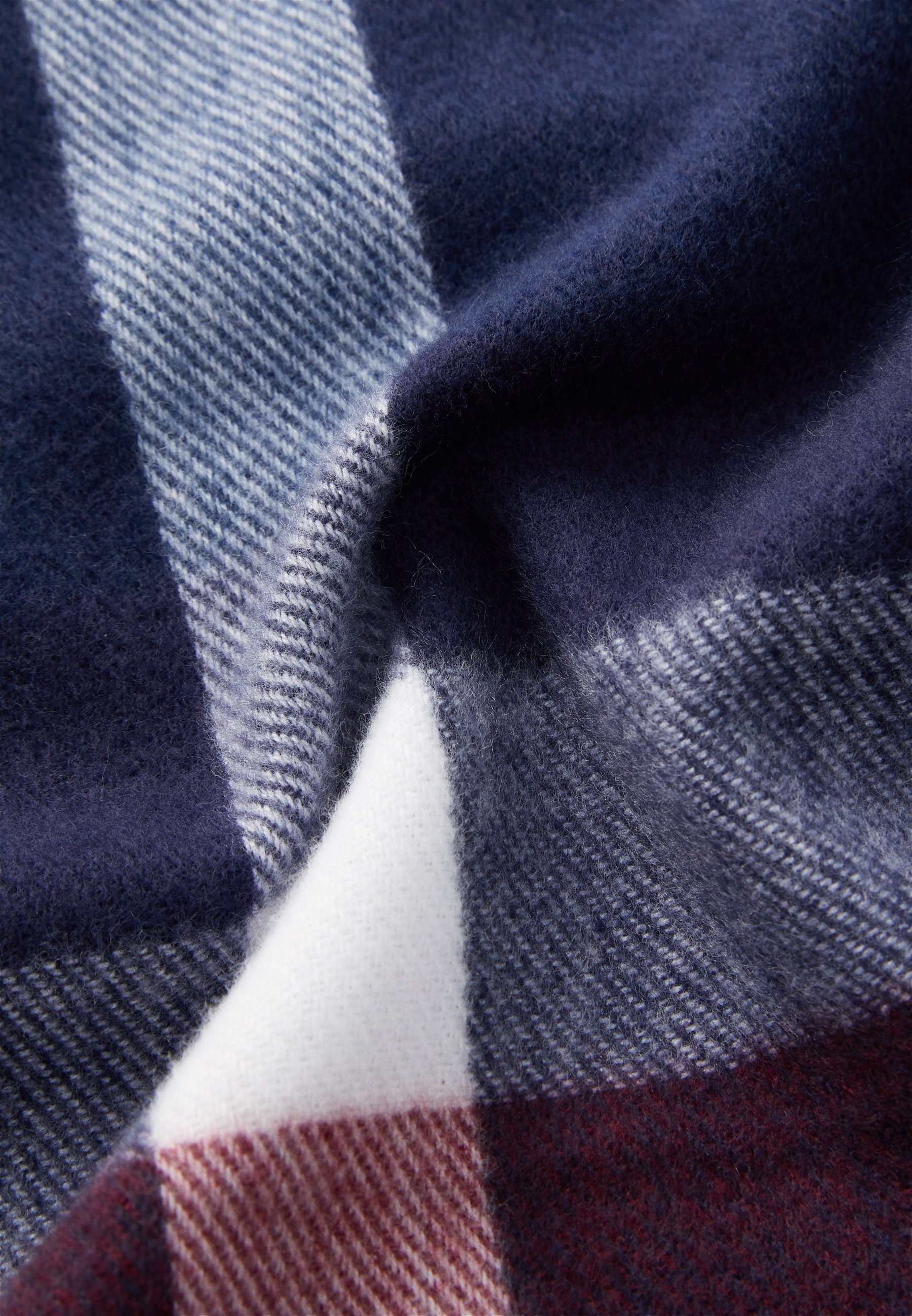 Pier One UNISEX - Sjaal - bordeauxrood/blauw/wit