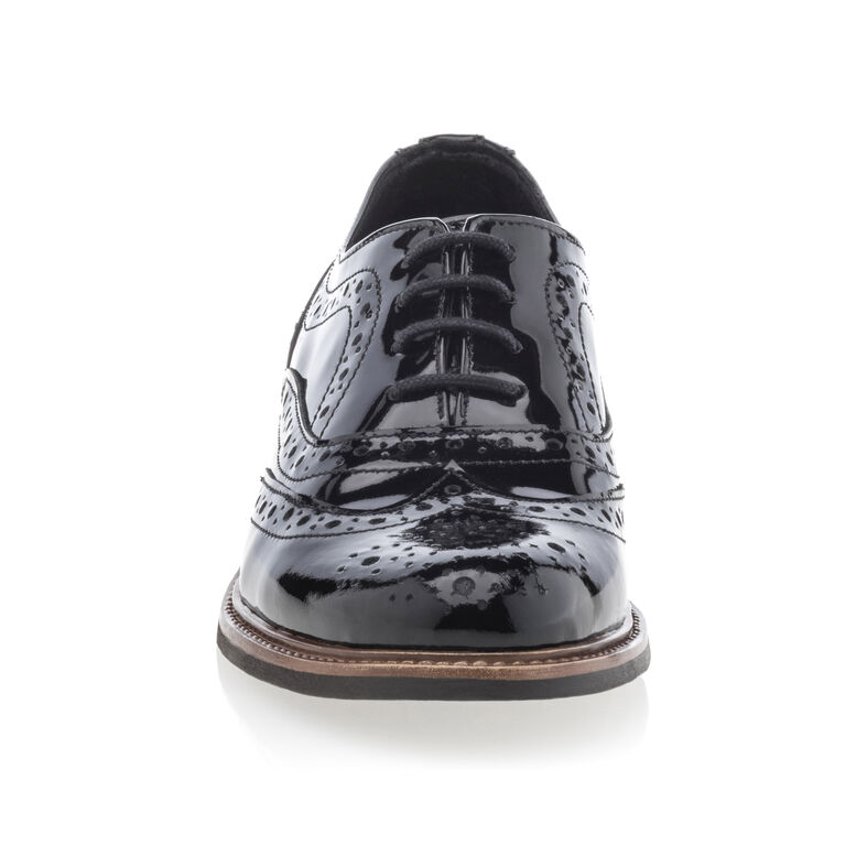 Zwarte veterschoenen voor dames / Derbyschoenen