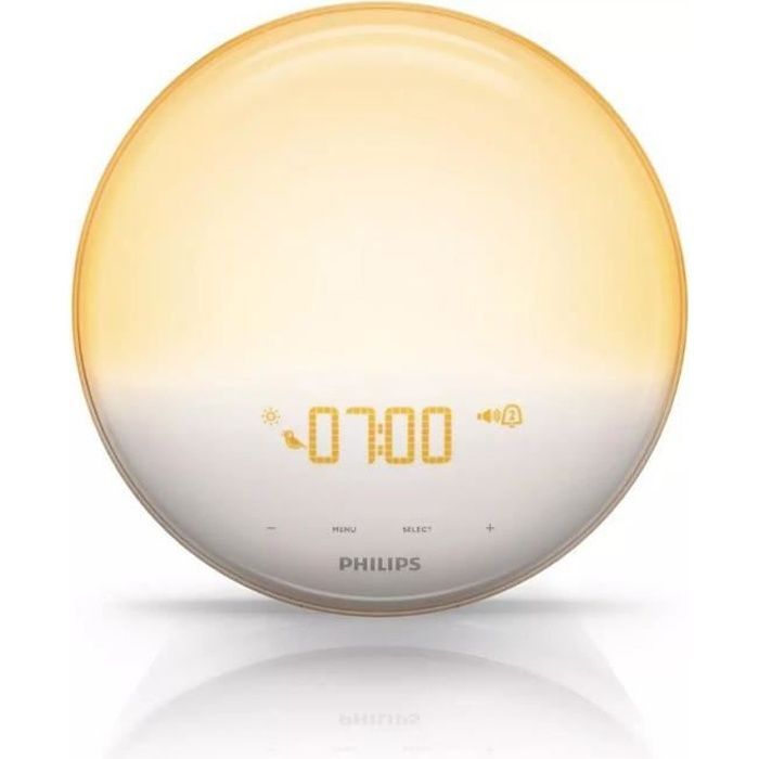 PHILIPS HF3519/01 SmartSleep Sveglia luminosa - Simulatore di alba - 5 suoni naturali - Radio FM