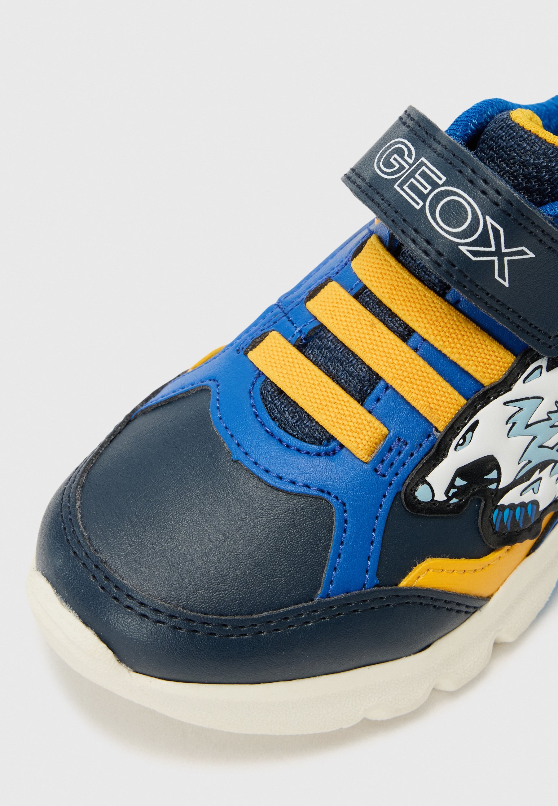 Geox CIBERDRON BOY - Sneakers - marineblauw/geel