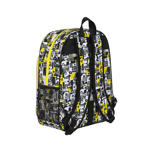  Safta Minions Kinder-Schulrucksack, 330 x 140 x 420 mm, Weiß/Schwarz/Gelb