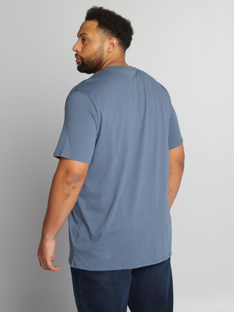 T-shirt van puur katoen - BLAUW