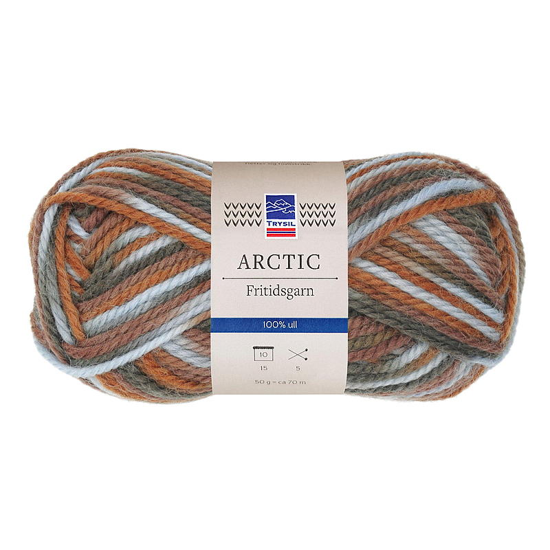 Trysil Arctic fritidsgarn rustfarvet print