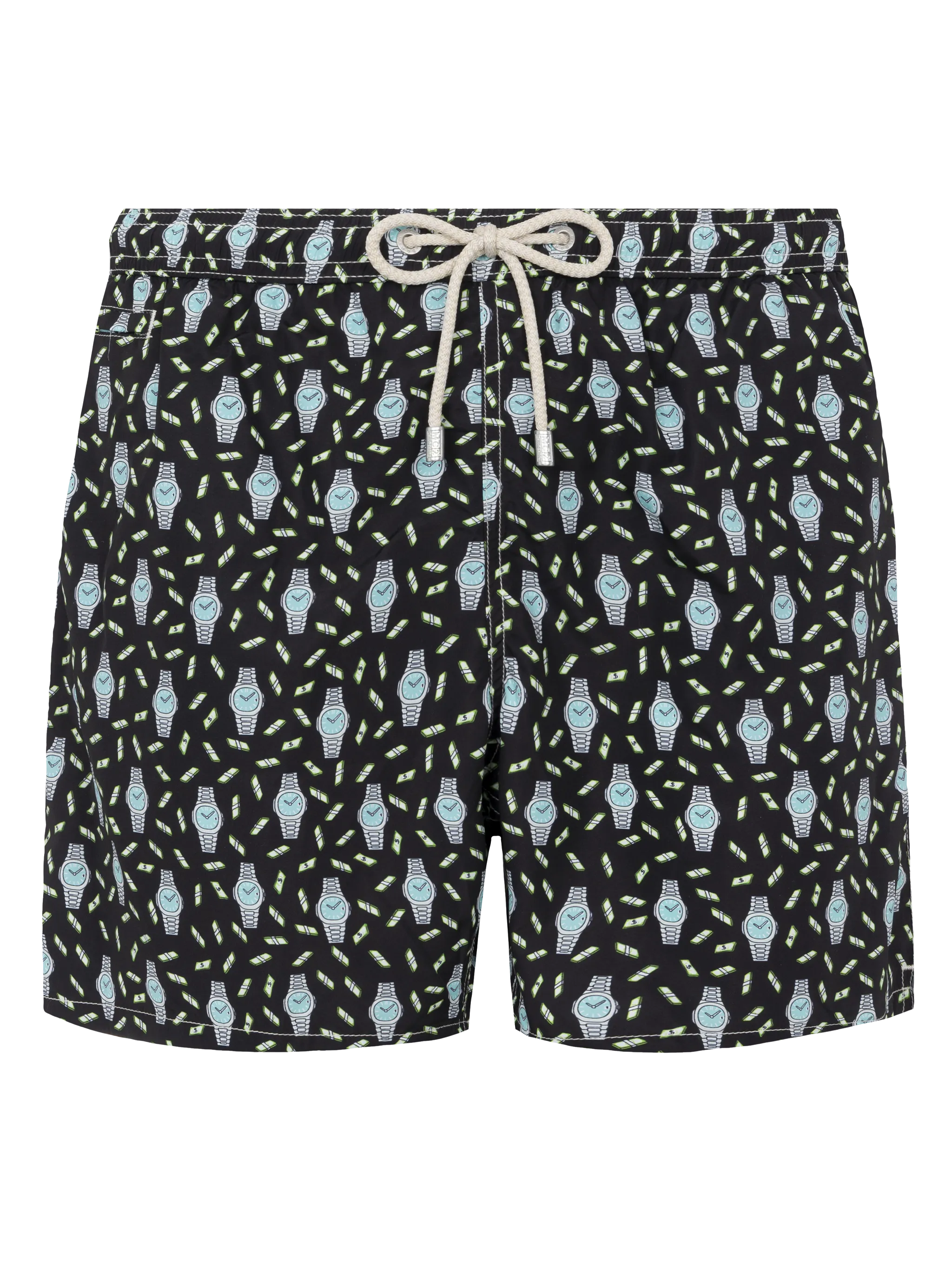 Zwemkleding met verlichtingseffect in lichtgewicht stof met klokprint.