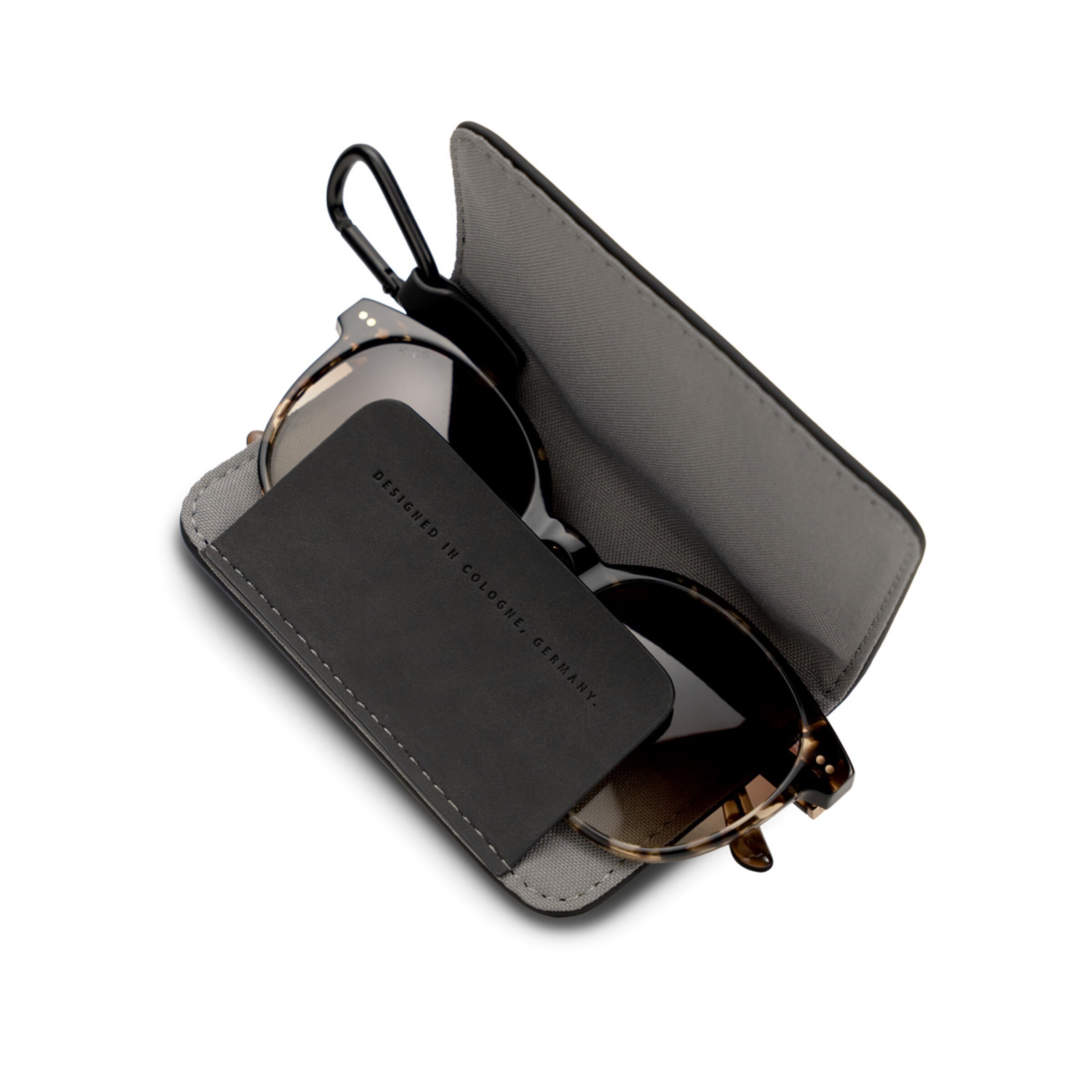 Pochette à lunettes entièrement noire
