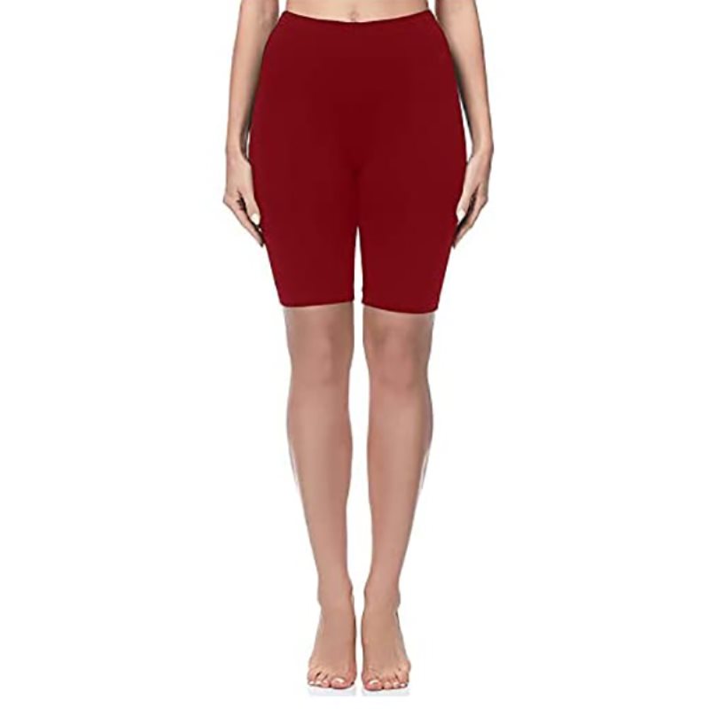 Pantaloncini da ciclismo da donna, hot pants, boxer, intimo in cotone a vita alta, slip a gamba lunga, pantaloncini da yoga con corpetto nel negozio di abbigliamento femminile