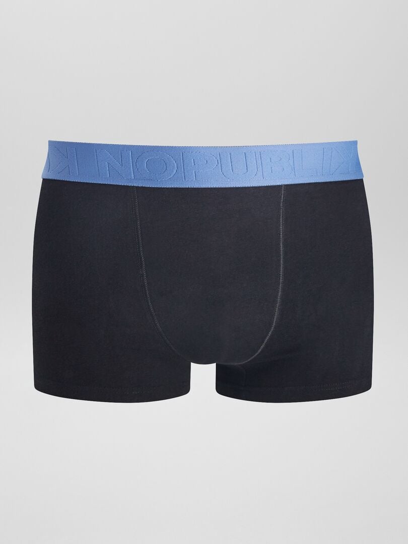 Conjunto de 3 calzoncillos bóxer 'No Publik' - NEGRO