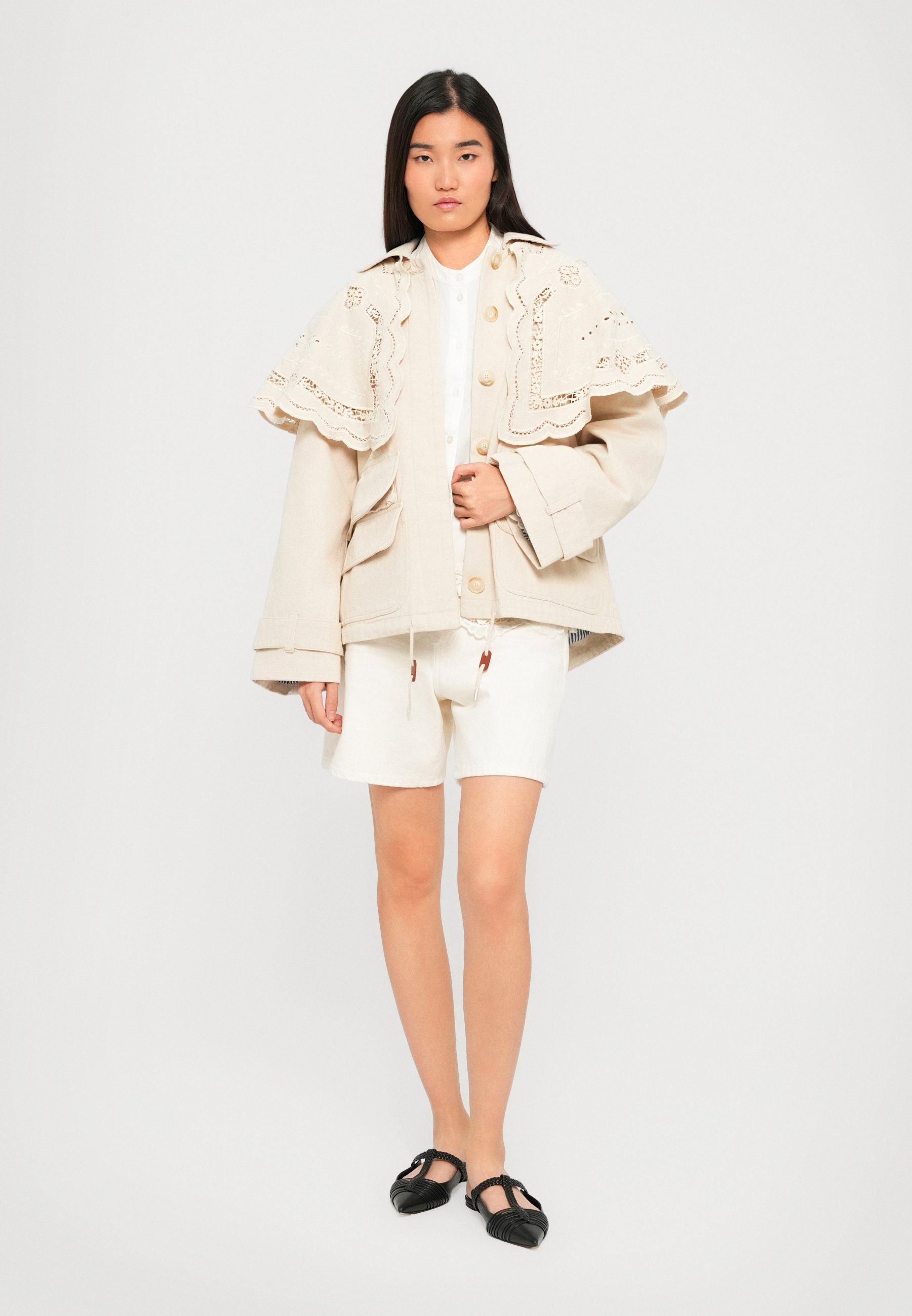 Jaqueta Sea Marie Cape - Jaqueta de verão - creme