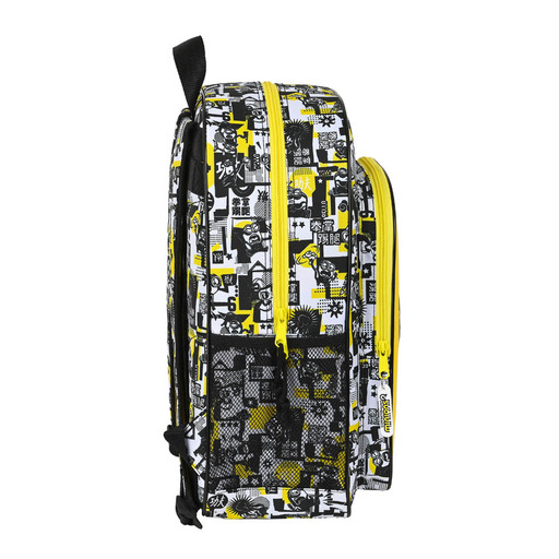  Safta Minions Kinder-Schulrucksack, 330 x 140 x 420 mm, Weiß/Schwarz/Gelb