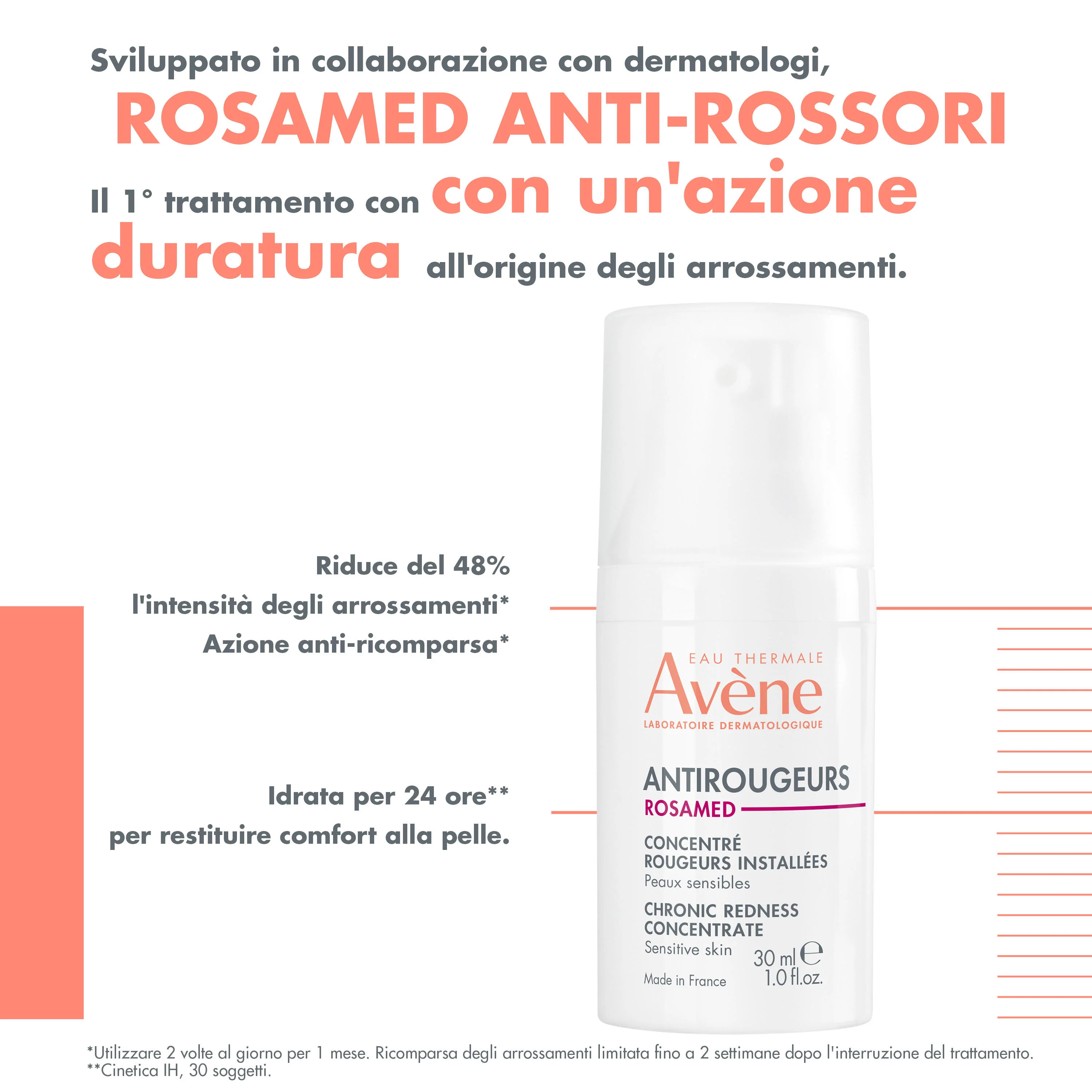 Antirougeurs ANTIROUGEURS ROSAMED Concentrato Rossori Persistenti - Crema viso giorno lenitiva