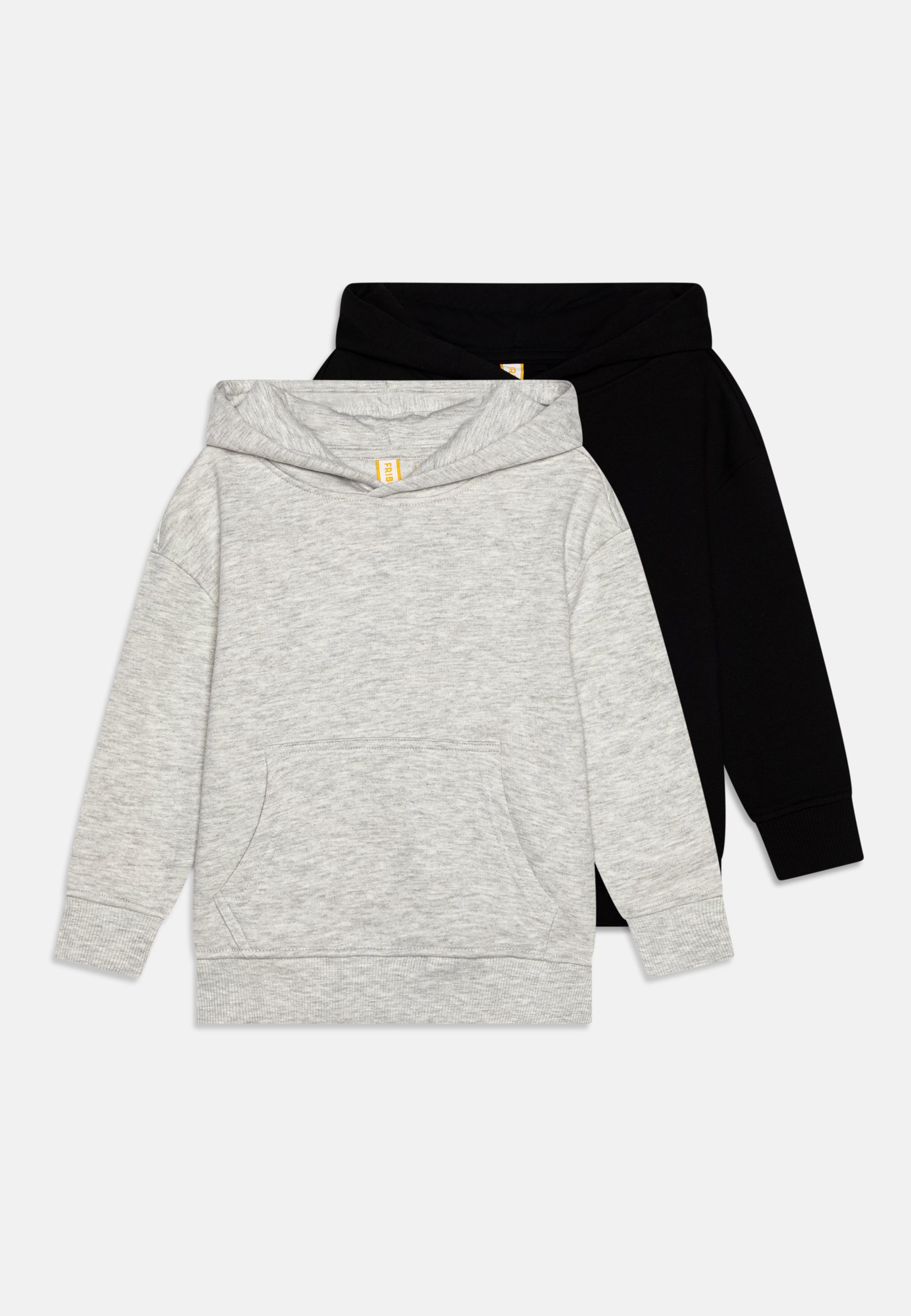 Friboo UNISEX 2 PACK - Mikina - black/mottled light grey
