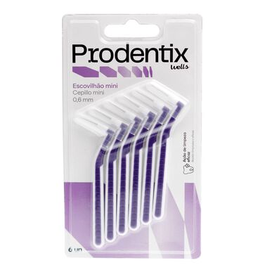 Prodentix Wells Escovilhão Mini 0.6 mm Prodentix Escovilhão Removedor de Biofilme Oral 6 un 6 un