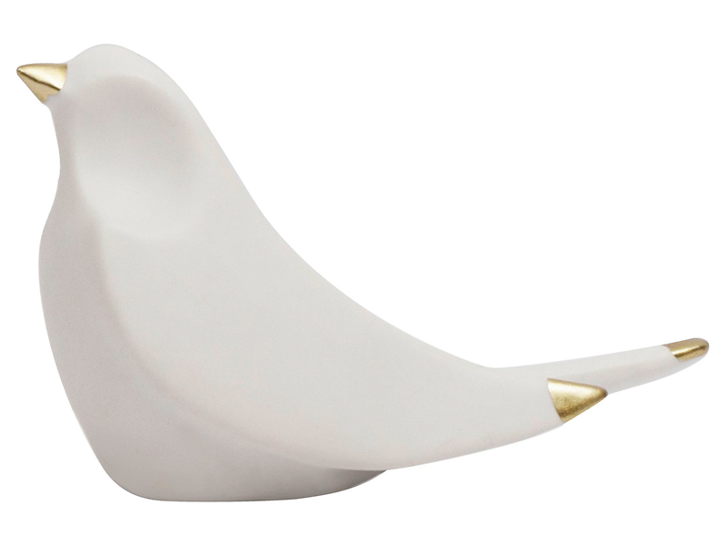 Figurka ceramiczna Ptaszek 7,5 cm biała