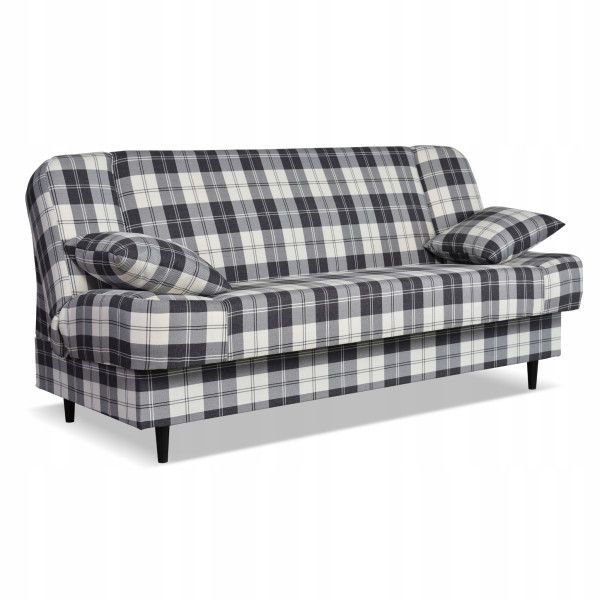 Kanapa sofa Sally rozkładana f spania family meble krata granatowo - biała