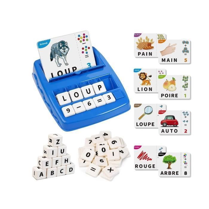Educatief spel - LANGTU - Cijfers & Letters 2-in-1 - Leeftijd 3-8 - Blauw - Plastic