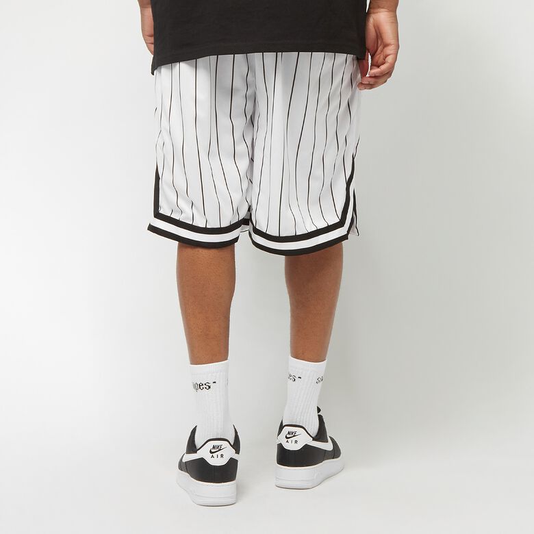 Korte mesh shorts met fijne streepjes