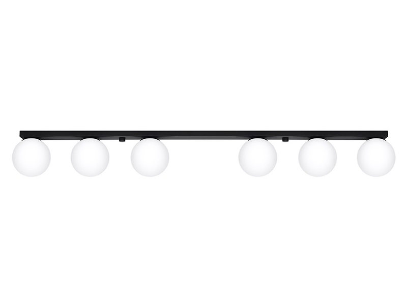 Lampa sufitowa Yoli 6-punktowa stalowa czarna
