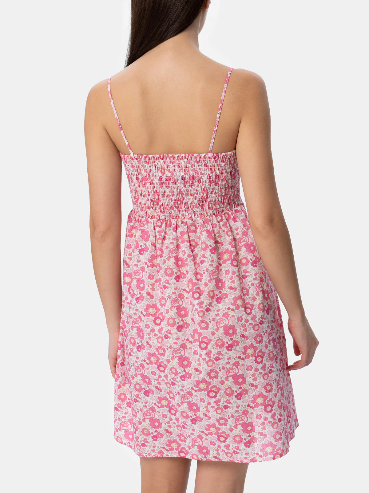 Abito da donna Betsy in cotone Hawa con ricamo punto smock | REALIZZAT