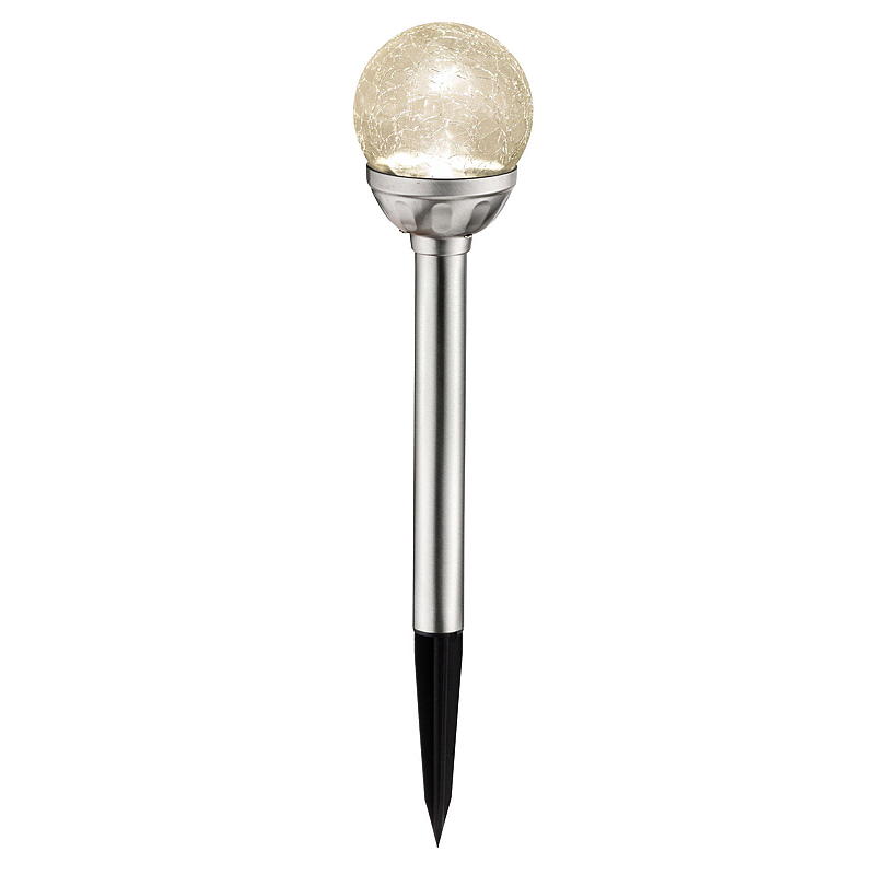 Utomhuslampa 39 cm med glaskula, solcell