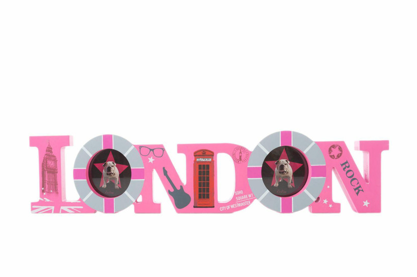 Dziewczęca ramka London różowa 48 cm MDF klasyczna