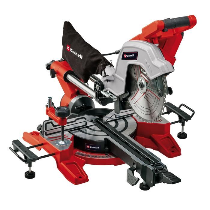 Sierra ingletadora radial doble Einhell TE-SM 10 L (2100 W, hoja de 254 mm, ancho de corte de 305 mm, profundidad de corte de 85 mm)