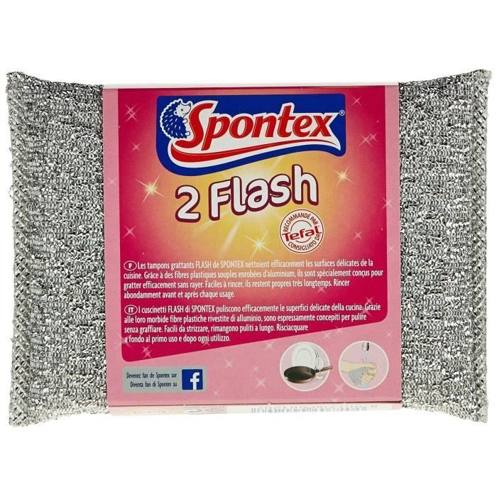 Lot de 2 tampons Flash - grattants sans rayures