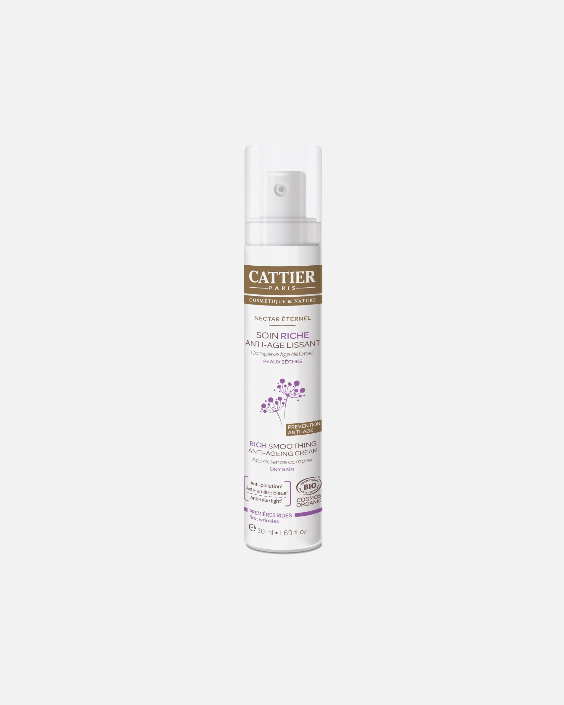 Cattier Soin riche Anti-Âge Lissant - Nectar Éte rnel - 50ml