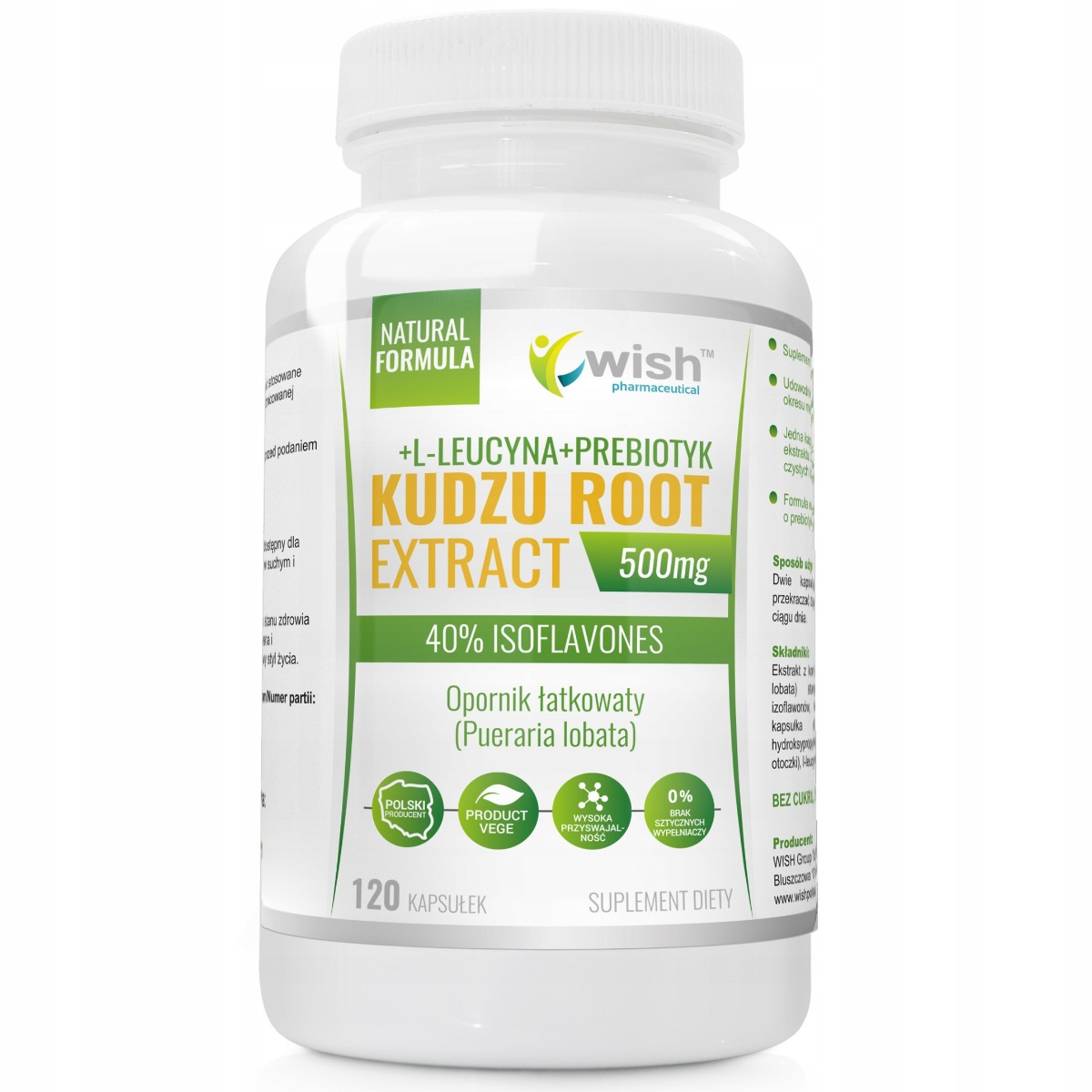 Estratto di radice di kudzu Wish 500 mg, 40% isoflavoni